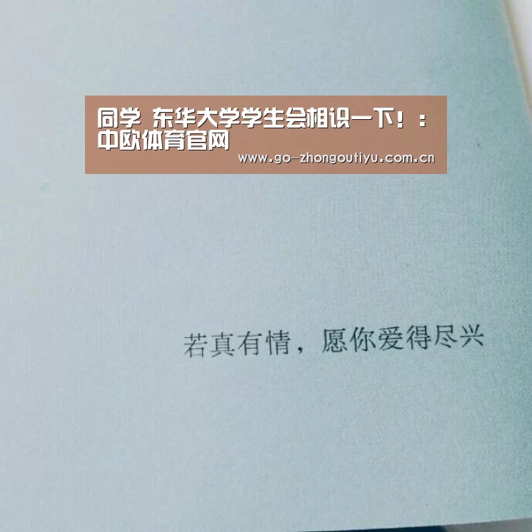 同学 东华大学学生会相识一下!:中欧体育官网(图3) 中欧体育